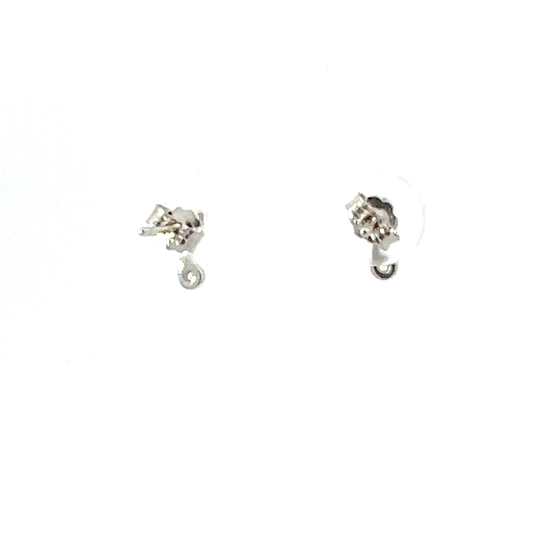 925 Sterling Silver Cubic Zirconia Musical Note Earrings