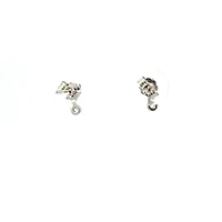 925 Sterling Silver Cubic Zirconia Musical Note Earrings