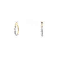 10K Yellow and White Gold Earrings