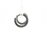 925 Silver Earrings Rainbow Coloured Cubic Zirconia Huggies