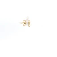 10K Yellow Gold 0.04cttw Diamond Heart Stud Earrings