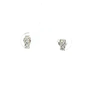925 Sterling Silver Cubic Zirconia Bar Earrings