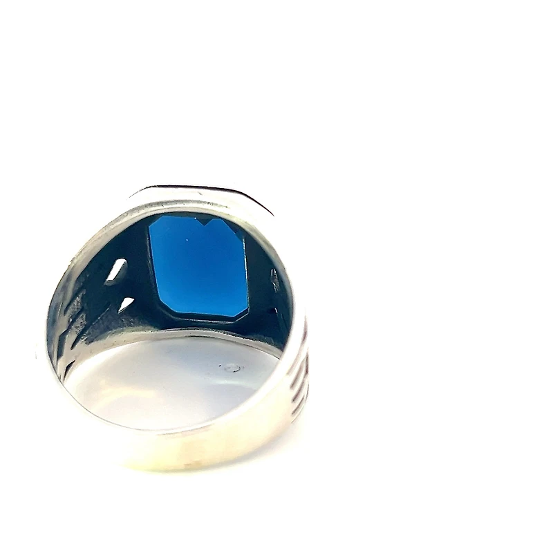 Argent Silver and Synthetic Sapphire Ring