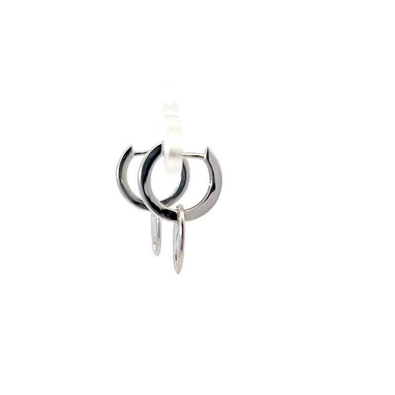 925 Sterling Silver Huggies with Dangling Marina