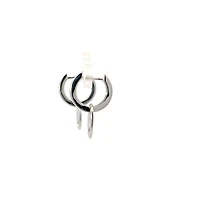 925 Sterling Silver Huggies with Dangling Marina