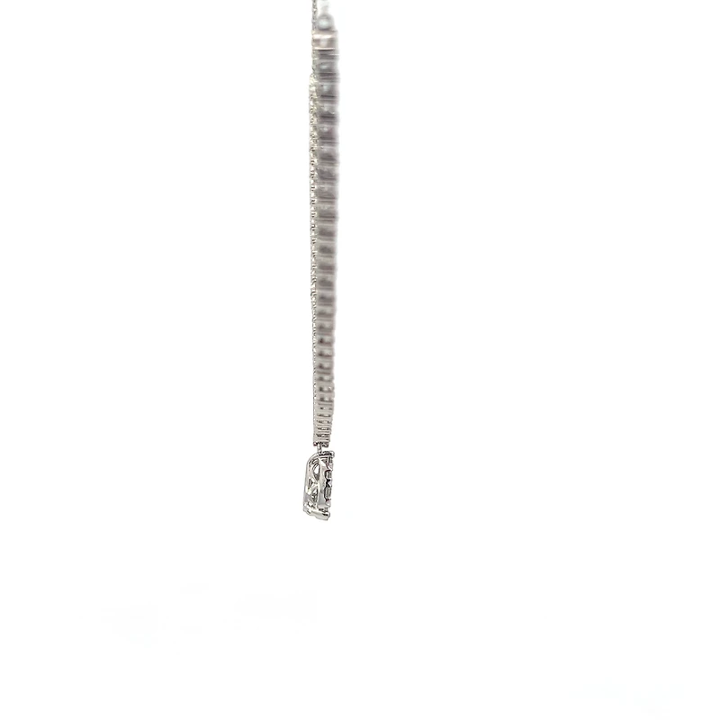 14K White Gold 1.00cttw Diamond Necklace, 18"