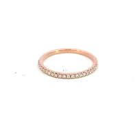 10K Rose Gold 0.15cttw Diamond Pave Ring - 4.5