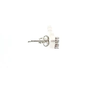 925 Sterling Silver Cubic Zirconia Bar Earrings