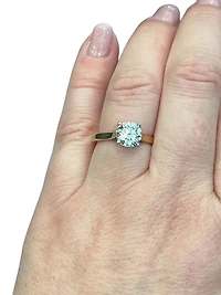 14K Yellow Gold 1.65cttw Lab Grown Round Brilliant Cut Diamond Ring