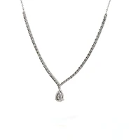 14K White Gold 1.00cttw Diamond Necklace, 18"