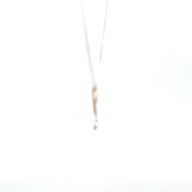 10K White and Rose Gold 0.13cttw Diamond Necklace