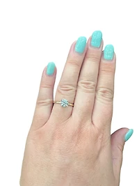 14K Gold 1.01cttw Round Brilliant Cut Canadian Diamond Engagement Ring