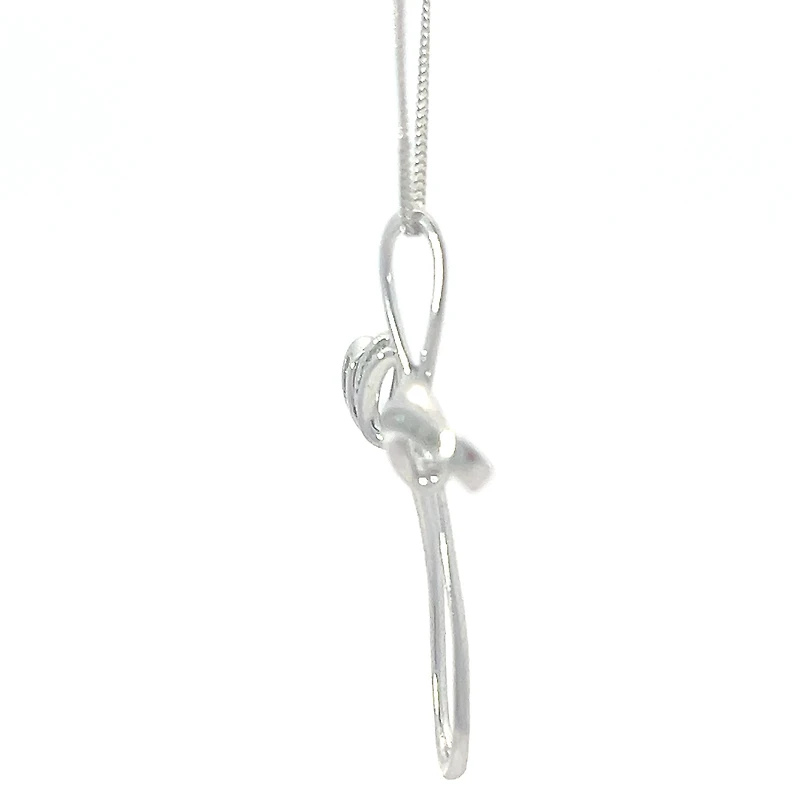 10K White Gold cttw Diamond Cross Pendant