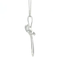 10K White Gold cttw Diamond Cross Pendant