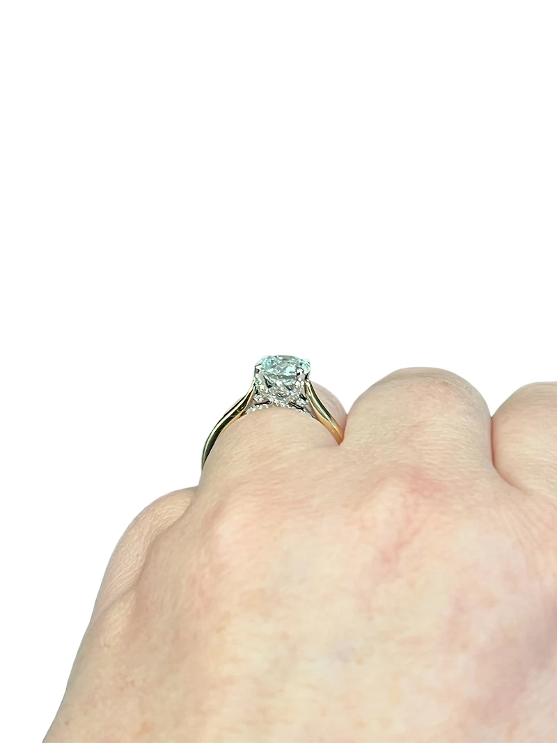 14K Yellow Gold 1.65cttw Lab Grown Round Brilliant Cut Diamond Ring