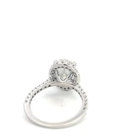 14K White Gold 3.54cttw Lab Grown Oval Cut Diamond Ring - /