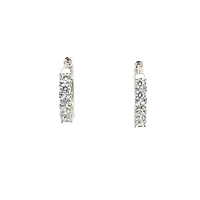925 Silver Earrings Cubic Zirconia Huggies