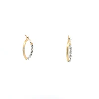 10K Yellow and White Gold Earrings