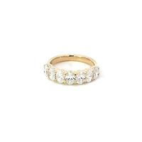 14K Yellow Gold 1.61cttw Oval Cut Lab Grown Claw Set Diamond Anniversary Band