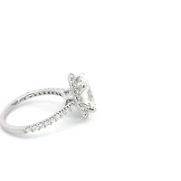 14K White Gold 3.54cttw Lab Grown Oval Cut Diamond Ring - /
