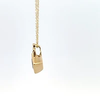 10K Yellow Gold Created Alexandrite and Diamond Necklace