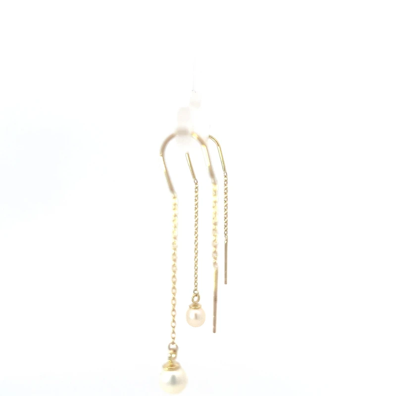 10K Yellow Gold Threading Earrings