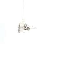 925 Sterling Silver Cubic Zirconia Cat Earrings