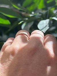 10K Rose Gold 0.15cttw Diamond Pave Ring - 4.5
