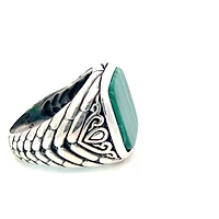Argent Silver and Malachite Ring