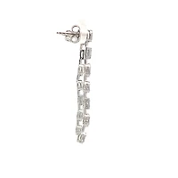 14K White Gold 0.89cttw Diamond Earrings