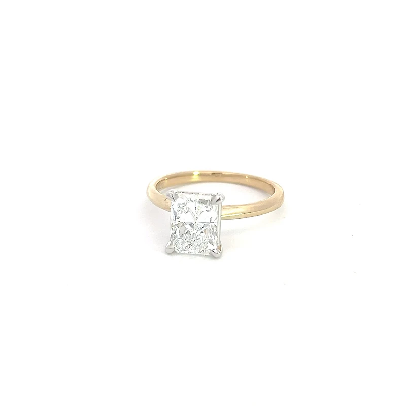 14K Yellow and White Gold 2.04cttw Radiant Lab Grown Diamond Engagement Ring - / 4.5