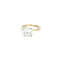 14K Yellow and White Gold 2.04cttw Radiant Lab Grown Diamond Engagement Ring - / 4.5