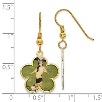 Sterling Silver/Gold-plated Flower Shaped Picture Jewelry Earrings - MADE TO ORDER