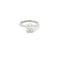 18K White Gold 1.24cttw Oval Lab Grown Diamond Solitaire Engagement Ring