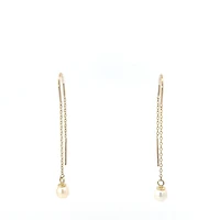 10K Yellow Gold Threading Earrings