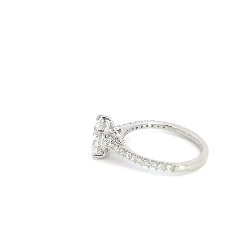 14K White Gold 2.31cttw Lab Grown Round Diamond Engagement Ring - /