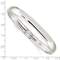 Sterling Silver 8mm Polished Flexible Bangle