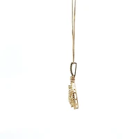 14K Yellow Gold 0.79cttw Diamond Necklace, 18"