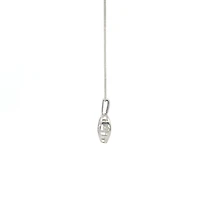 10K White Gold 0.05 Diamond Pulse Pendant, 18"