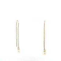 10K Yellow Gold Threading Earrings