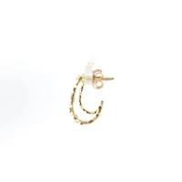 10K Yellow Gold 0.05cttw Diamond Hoop Earrings