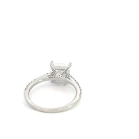 14K White Gold 2.33Cttw Lab Grown Princess Cut Diamond Engagement Ring - /