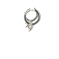 925 Sterling Silver Cubic Zirconia Huggies
