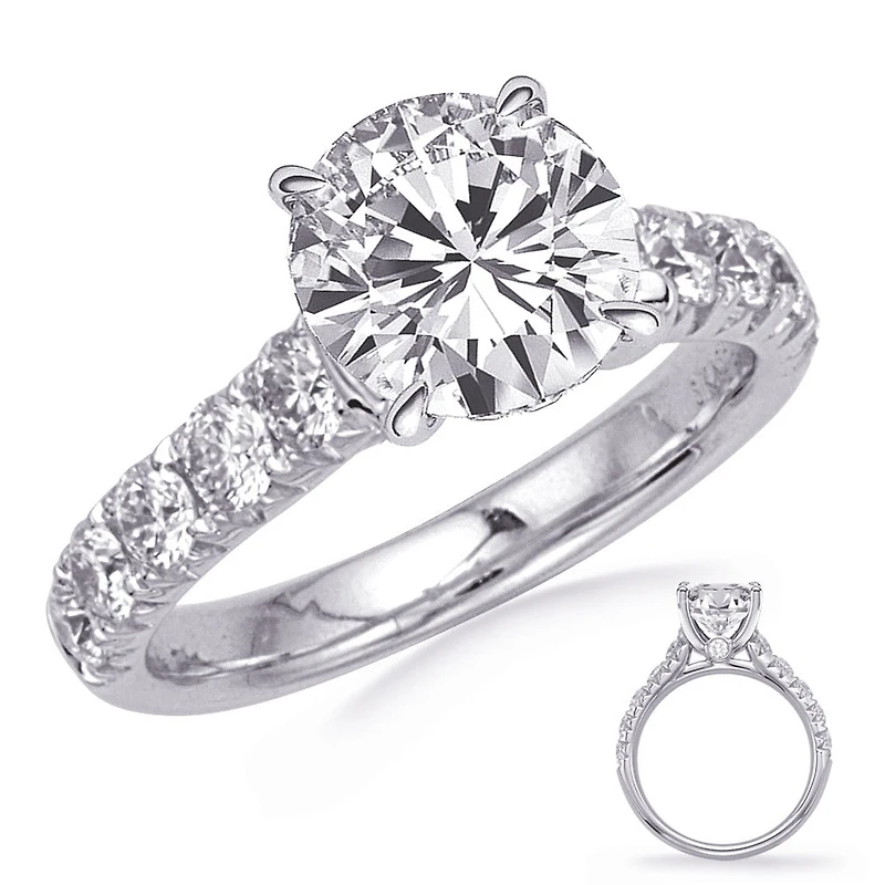 14K Round Brilliant Cut Diamond Ring