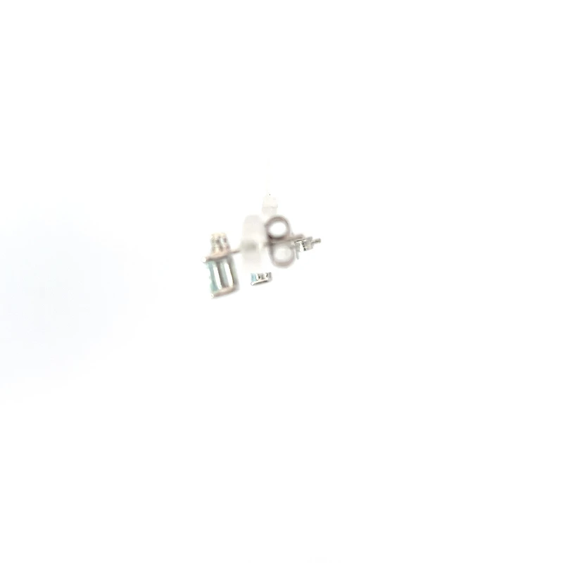 10K White Gold Aquamarine and Diamond Earrings