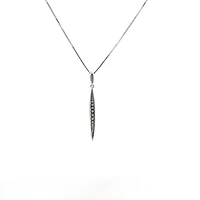 10K White Gold 0.07cttw Diamond Pendant