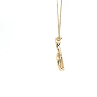 10K Yellow Gold 0.068cttw Diamond Heart Pendant, 18"