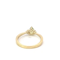 10K Yellow Gold Peridot and Diamond Ring