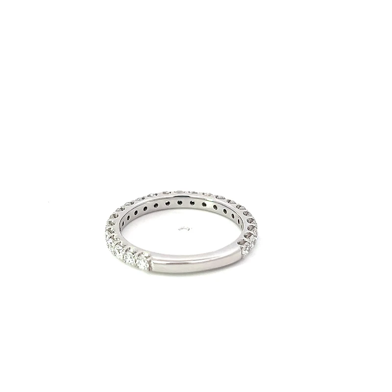 14K White Gold 0.75cttw Lab Grown Diamond Band - /