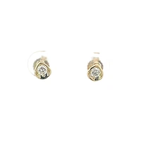 10K Yellow Gold 0.15 cttw Round Brilliant Cut Canadian Diamond Earrings